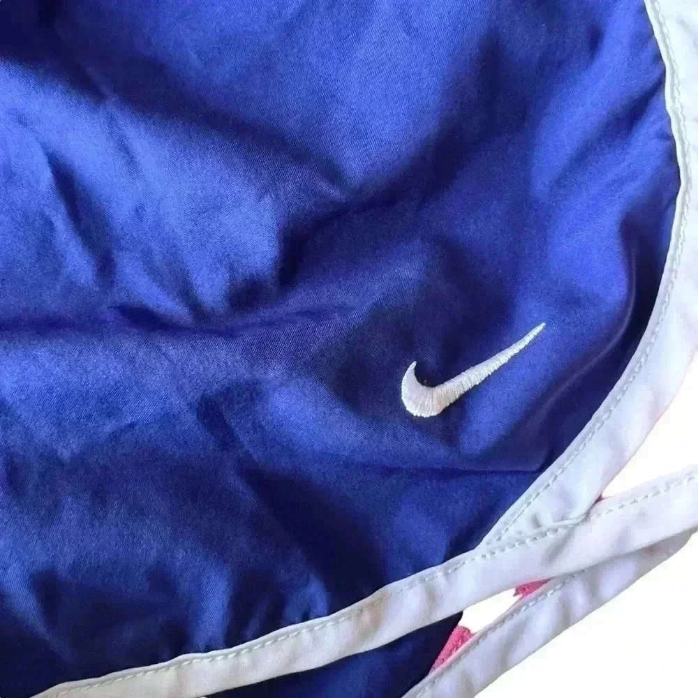 NIKE GIRLS DRI-FIT ACTIVE RUNNING SHORTS• SIZE GIRLS LARGE •BLUE/PINK/WHITE
